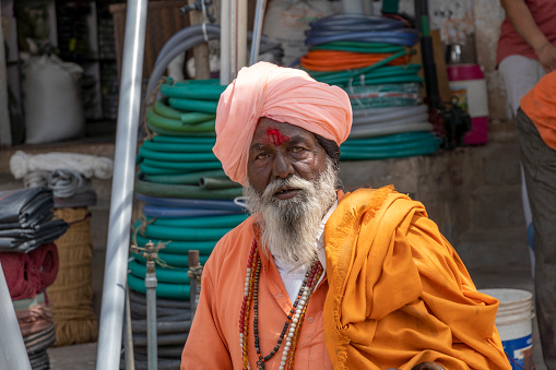 Jaisalmer Rajasthan India march 25 2023  sadhu holy man Jaisalmer Rajasthan India