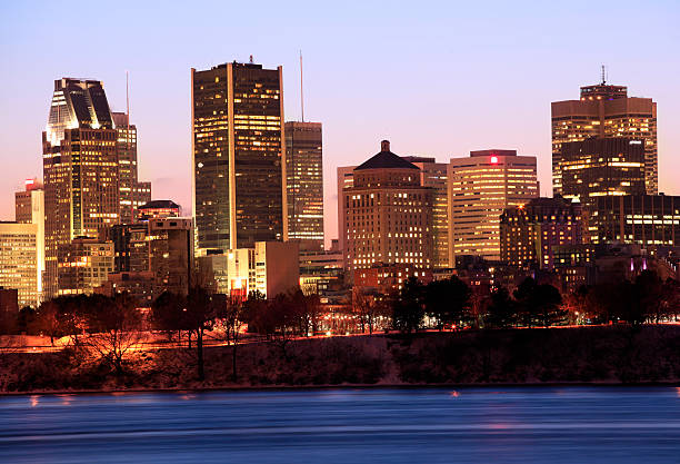 istock Montreal skyline and Saint Lawrence River at dusk 149455797