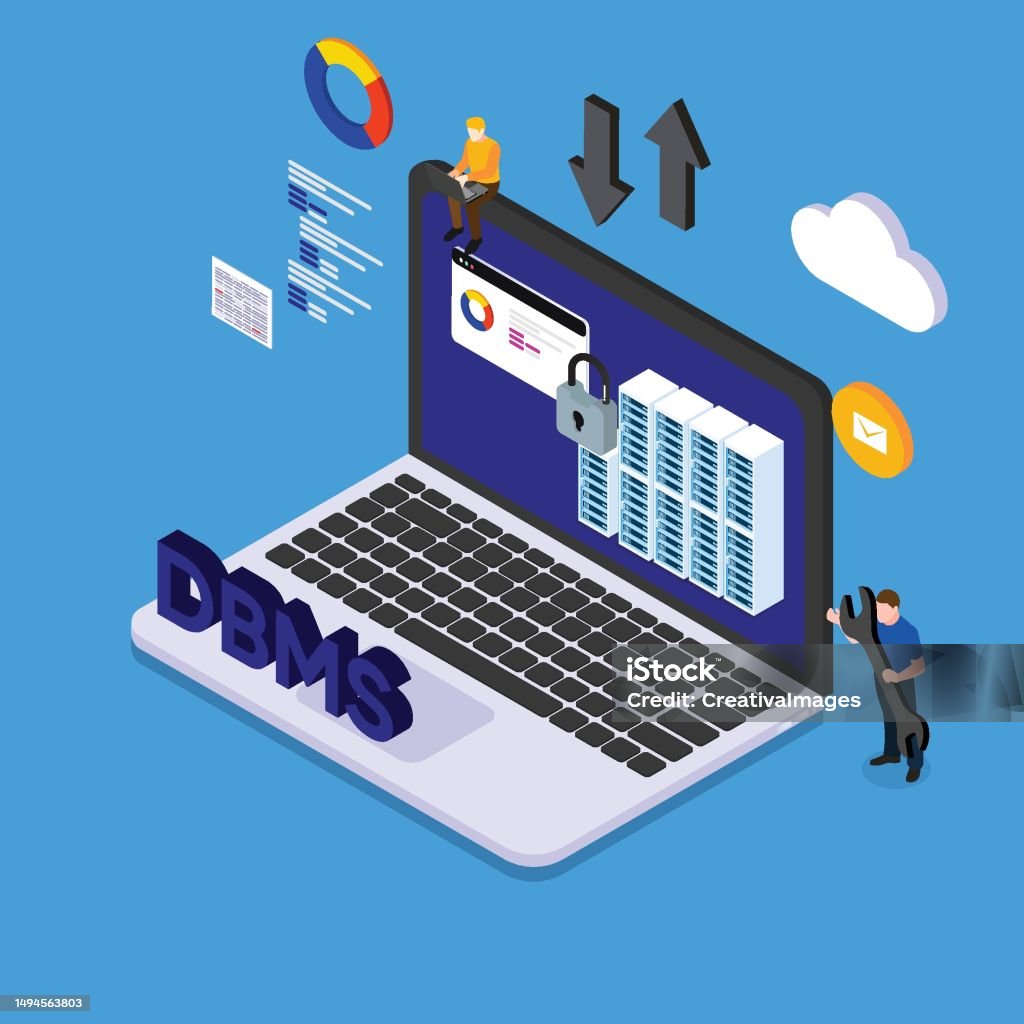 Database Administrator Dbms Software Data Center Computer Connection ...