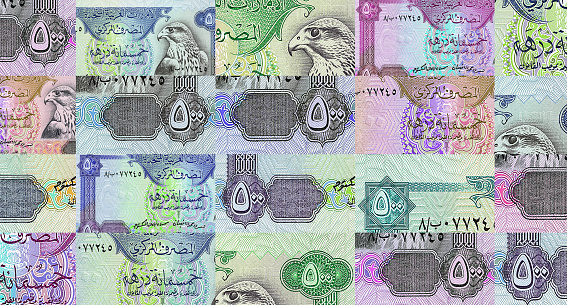 Number 50 Pattern Design on Banknote