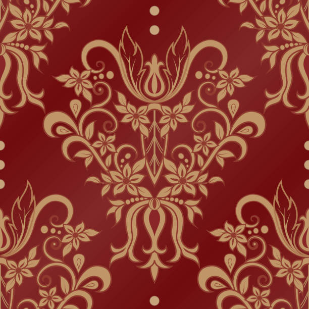 40+ Red Victorian Pattern Linen Fabric Texture Stock Photos, Pictures ...