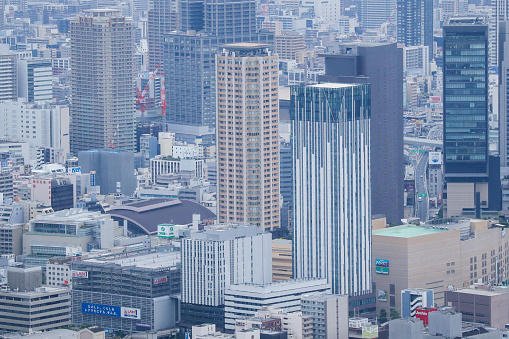 Skyscraper of Osaka City in Japan.