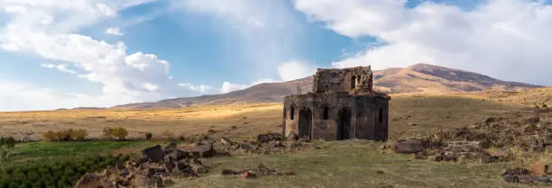 Photo of Old dilapidated temple.