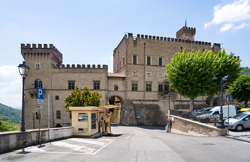 San Gregorio da Sassola, Lazio Italy - May 24, 2023  Castello Brancaccio in a medieval village outside Rome, Metropolitan city of Rome