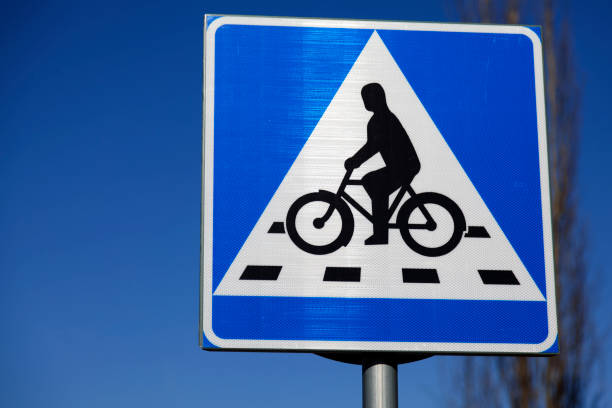 istock traffic sign for bicycle crossing 1494583072