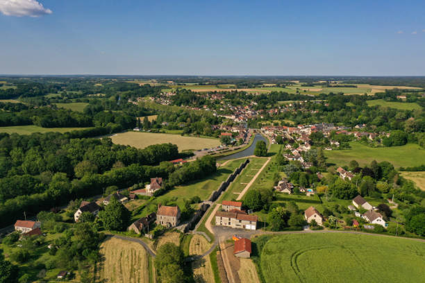 istock aerial view on Rogny les Sept Ecluses in Bourgogne 1494586744