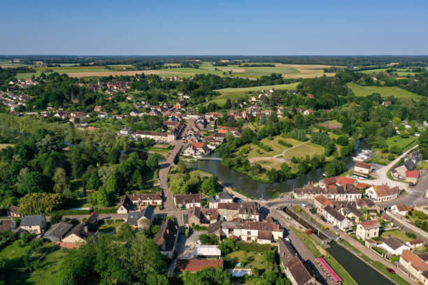 istock aerial view on Rogny les Sept Ecluses in Bourgogne 1494586865