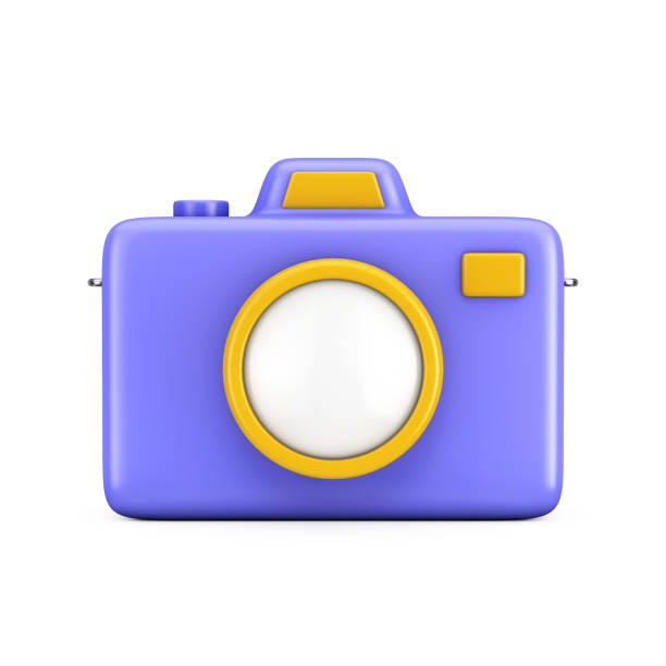 istock Abstract Cartoon Photo Camera Web Icon Sign. 3d Rendering 1494588171