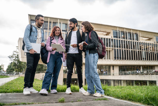 istock Student friends talking on the university campus 1494588823