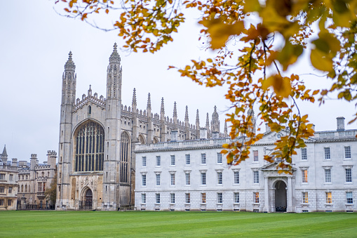 View of King's College, University of Cambridge.