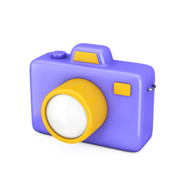 istock Abstract Cartoon Photo Camera Web Icon Sign. 3d Rendering 1494589118