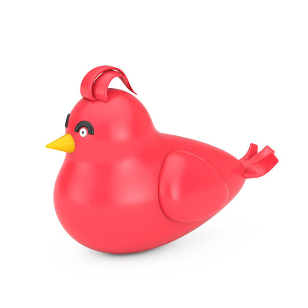 abstract 3D inflate effect cartoon cock pattern background