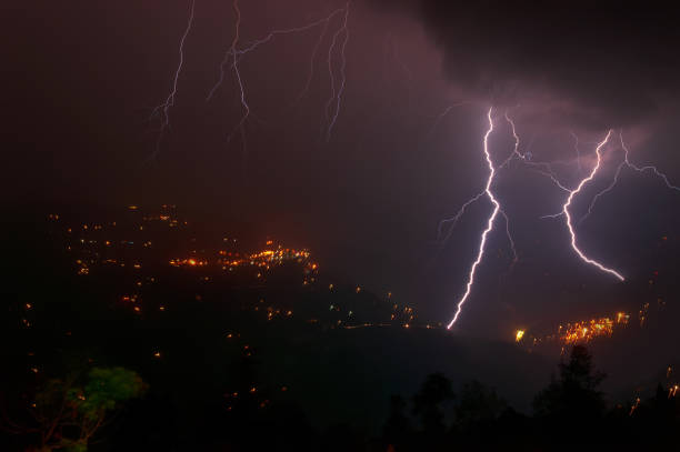 istock Night image of Sikkim, India. Himalayan mountains in the background. 1494590559