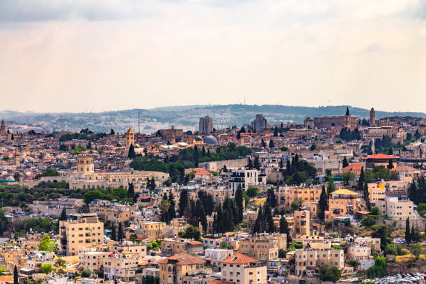 istock Jerusalem, Israel, Old city. Panoramic view from the Hebrew University of Jerusalem 1494592996