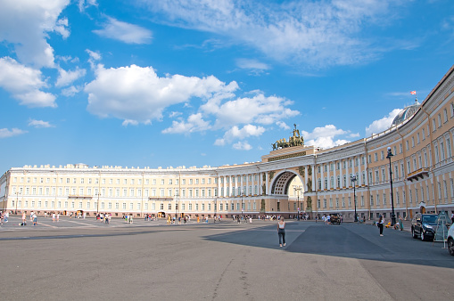 St. Petersburg, Russia - August 16 2022: Palace Square . High quality photo