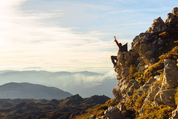 istock adventurous man in the mountains 1494603239