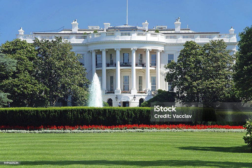 Das Weiße Haus in Washington DC mit schönen blauen Himmel - Lizenzfrei George W. Bush - Politik Stock-Foto