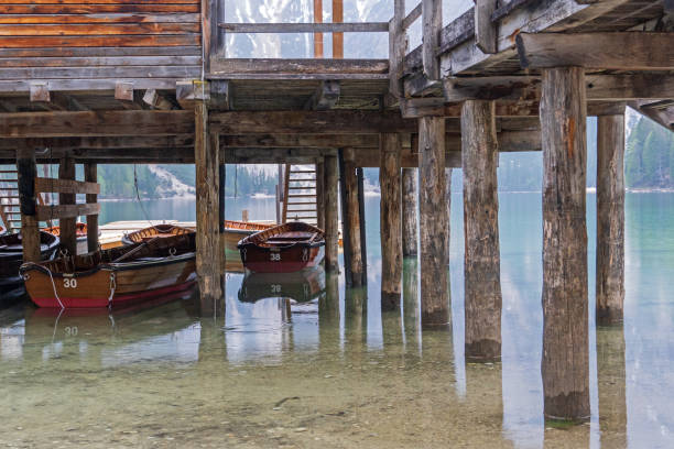 istock Boathouse at Pragser Wildsee, South Tyrol 1494616187