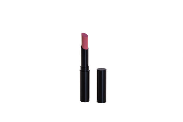 istock Delicate Rose Lipstick in Black Case on White Background 1494618260