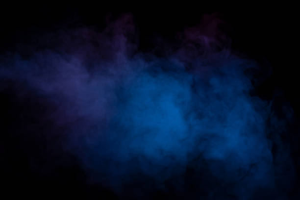 istock Blue and purple steam on a black background. 1494621586