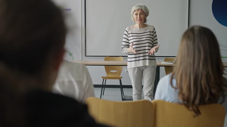 Students listening a lecture