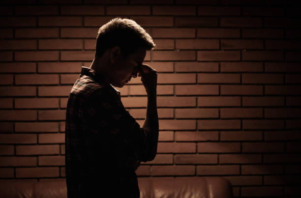 istock Man suffering from depression, sadness, divorce, loneliness. 1494625021