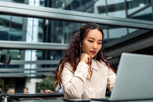 Asian businesswoman is working