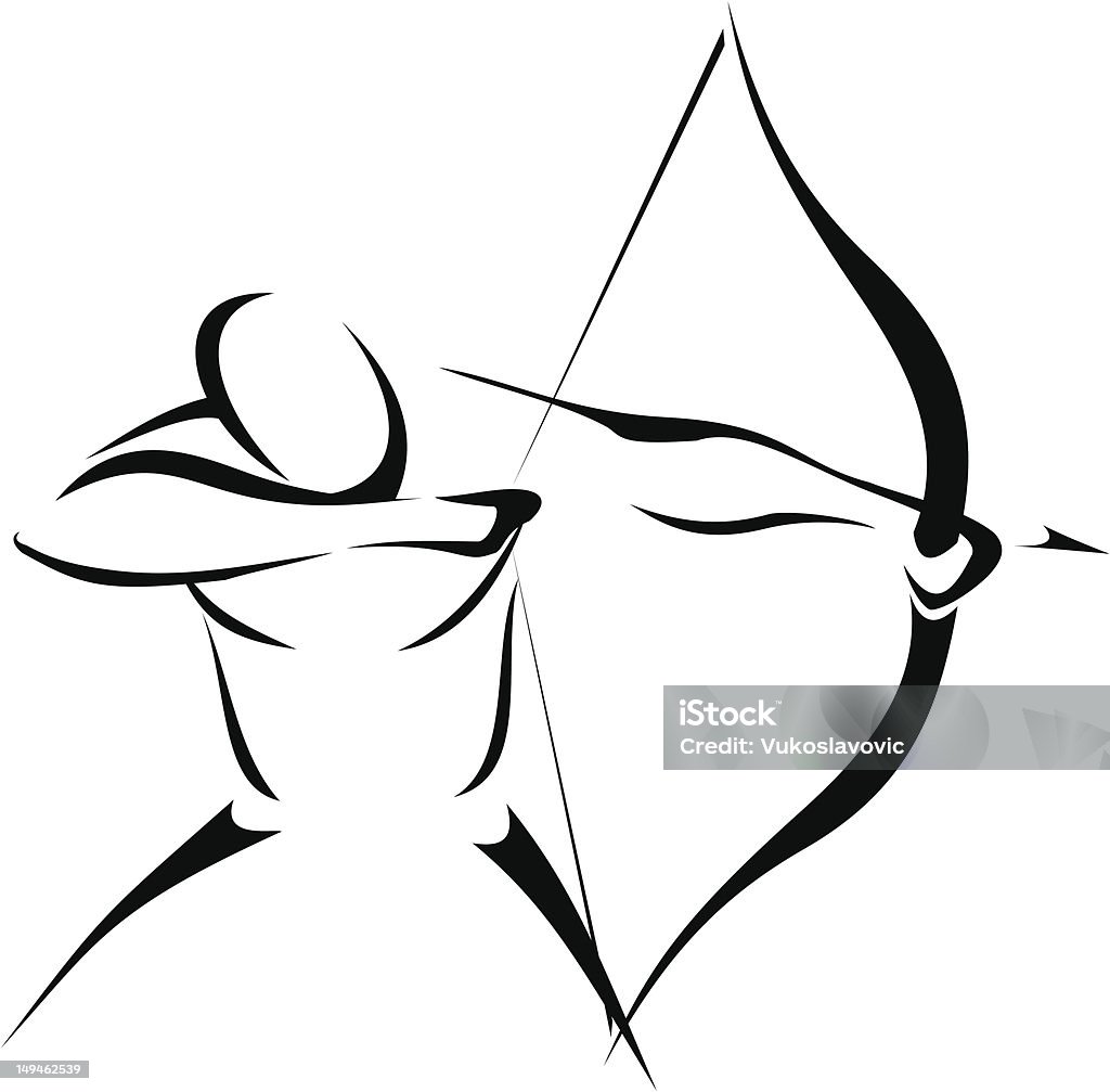 Archer Illustration of archer. Horoscope symbol. Archery stock vector