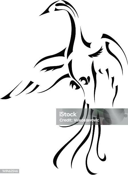 Ilustración de Pájaro De Phoenix Abstract De Arte y más Vectores Libres de Derechos de Ala de animal - Ala de animal, Animal, Arte