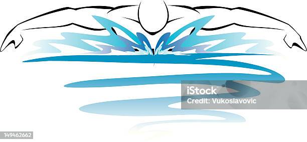 Swimmer Stock Illustration - Download Image Now - Swimming, Butterfly Stroke, Adult