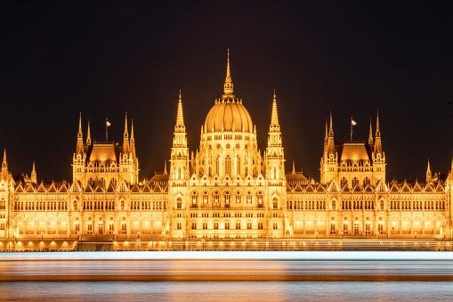 The awe-inspiring beauty of the Budapest Parliament Building, an architectural masterpiece set on the banks of the majestic Danube River. This iconic landmark of Hungary stands as a testament to the city's rich history and serves as the seat of government. With its intricate neo-Gothic design and symmetrical facades, the Budapest Parliament Building exudes grandeur and leaves a lasting impression on visitors.