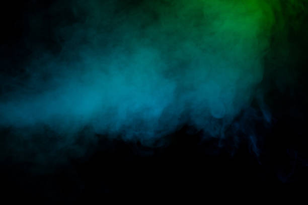 istock Blue and green steam on a black background. 1494632955