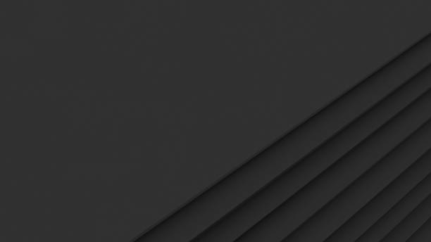 istock Modern black white abstract background. Minimal. Gradient. Dark grey banner with geometric shapes, lines, stripes, triangles. Design. Futuristic. Cut paper or metal effect. Origami, mosaic, geometry. High quality illustration. 1494633780