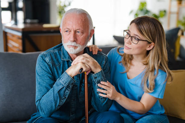istock Community Nurse Visits Senior Man Suffering With Depression. 1494635173