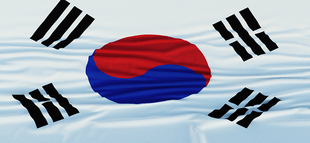 Realistic South Korea Flag