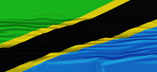 Realistic Tanzania Flag