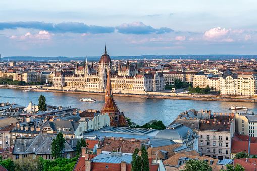 Experience the captivating beauty of Budapest's cityscape, where the past seamlessly merges with the present. This photo showcases the dynamic and cosmopolitan nature of Hungary's capital. Against a backdrop of architectural wonders,  the Budapest cityscape shines with vibrancy and history.