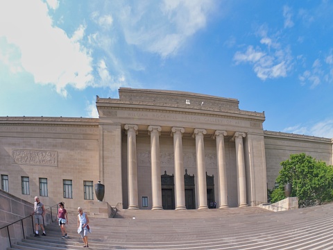 Kansas City, Missouri - May 29, 2023: Fisheye of the Nelson-Atkins Museum of Art