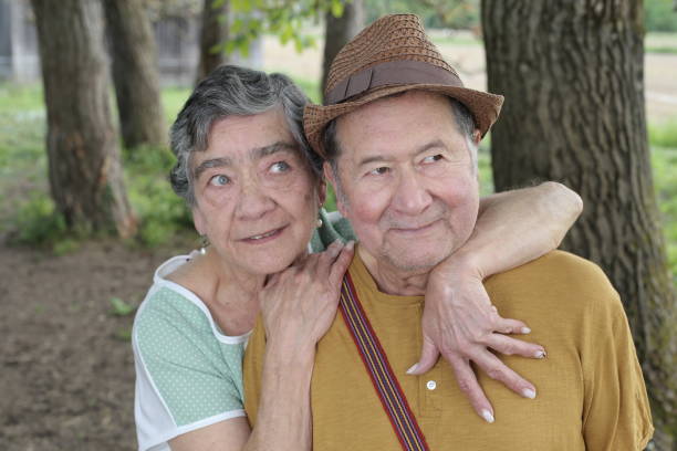 istock Senior couple looking away 1494643756