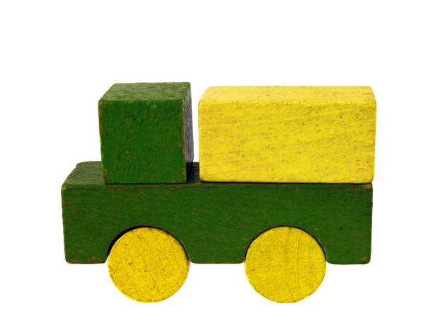 istock Wooden blocks, traditional toy on white background 1494644841
