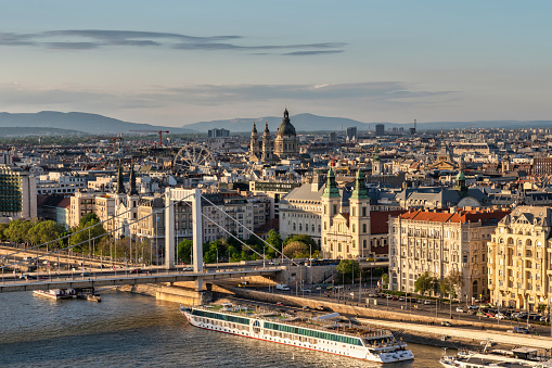 Experience the captivating beauty of Budapest's cityscape, where the past seamlessly merges with the present. This photo showcases the dynamic and cosmopolitan nature of Hungary's capital. Against a backdrop of architectural wonders,  the Budapest cityscape shines with vibrancy and history.