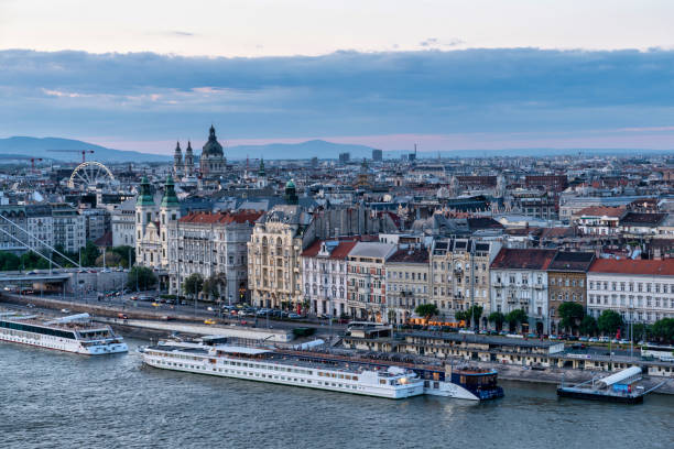 Experience the captivating beauty of Budapest's cityscape, where the past seamlessly merges with the present. This photo showcases the dynamic and cosmopolitan nature of Hungary's capital. Against a backdrop of architectural wonders,  the Budapest cityscape shines with vibrancy and history.