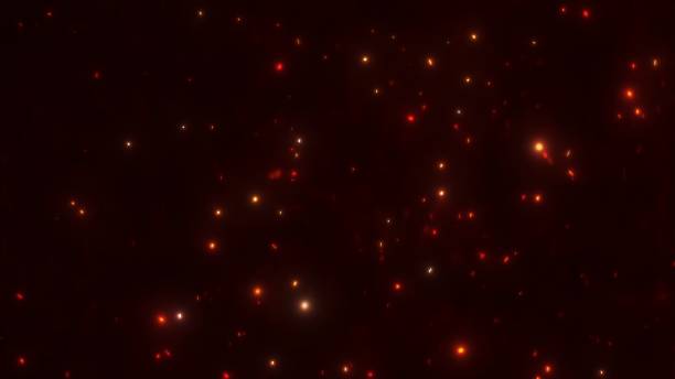 istock Red Silver Swirling Futuristic Abstract Glowing Energy Particles Background 1494645988