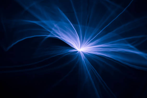 streaks of light waving and twisting