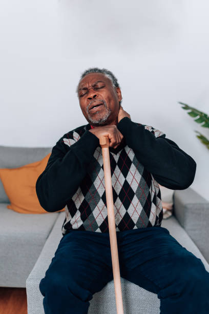 istock Senior Man Seeks Relief from Neck Pain 1494649157