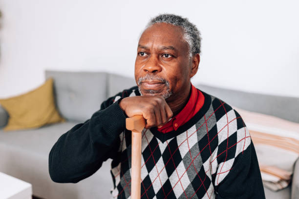 istock Senior Man Confronts Inner Demons on the Couch 1494649167