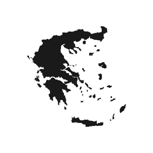 Vector illustration of greece map icon vector