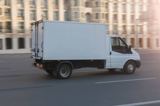 istock Truck is moving down the street 1494661761
