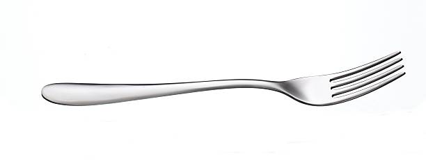 silver fork stock photo
