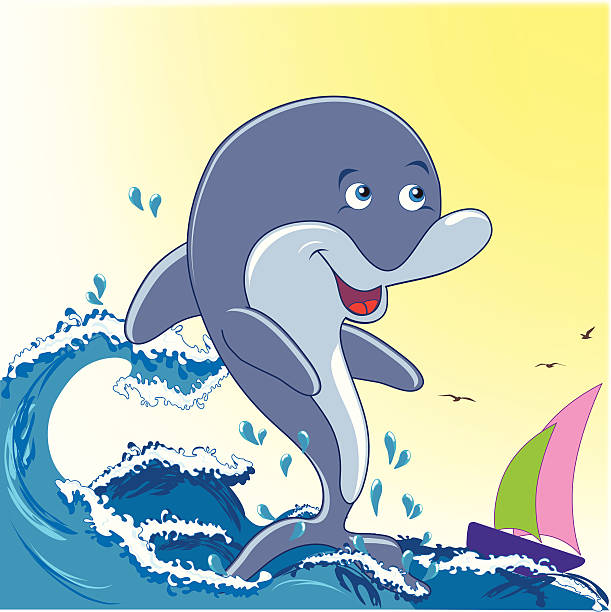 Dolphin vector art illustration